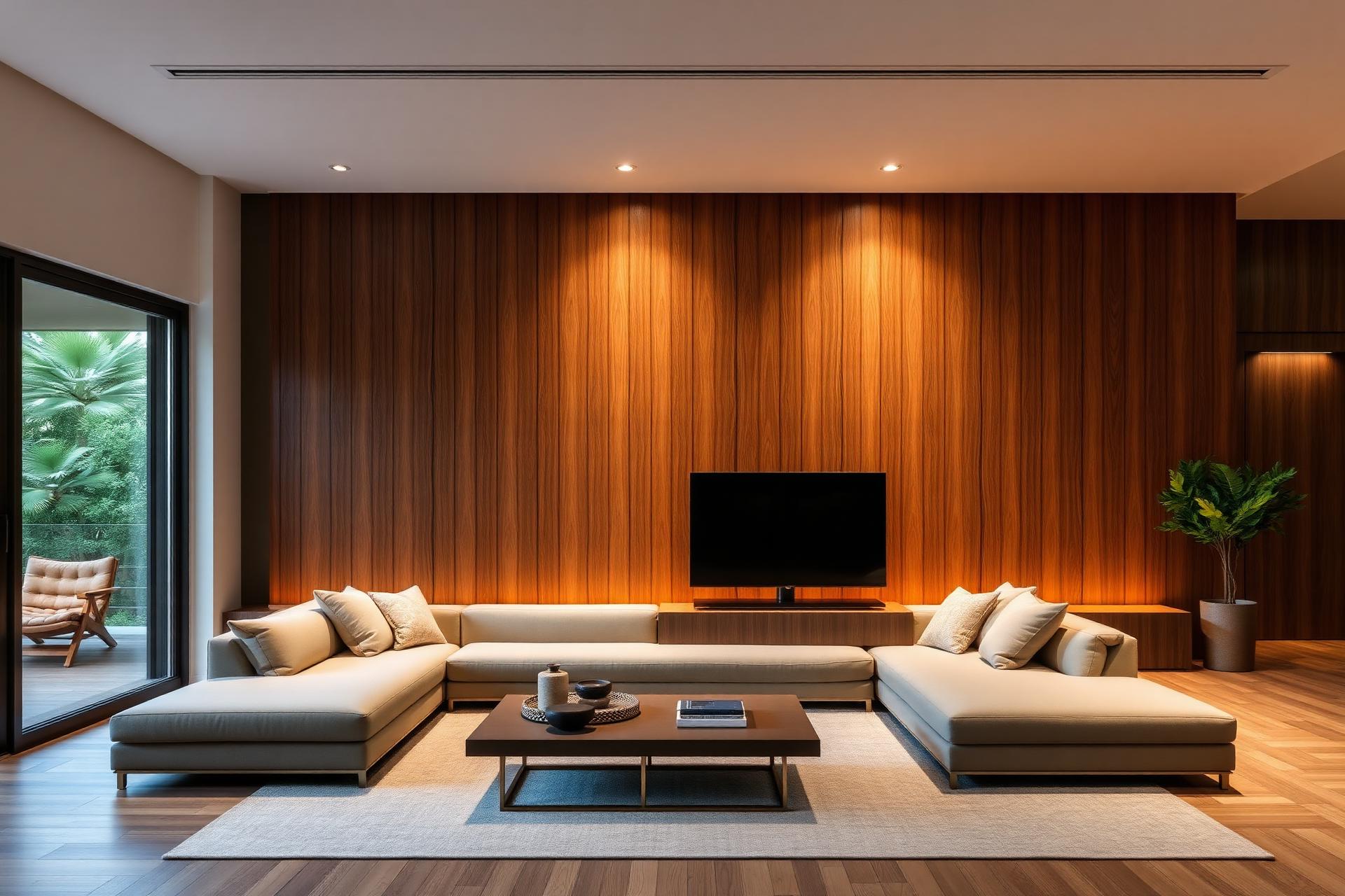 Luxury interior with premium decorative wall panel