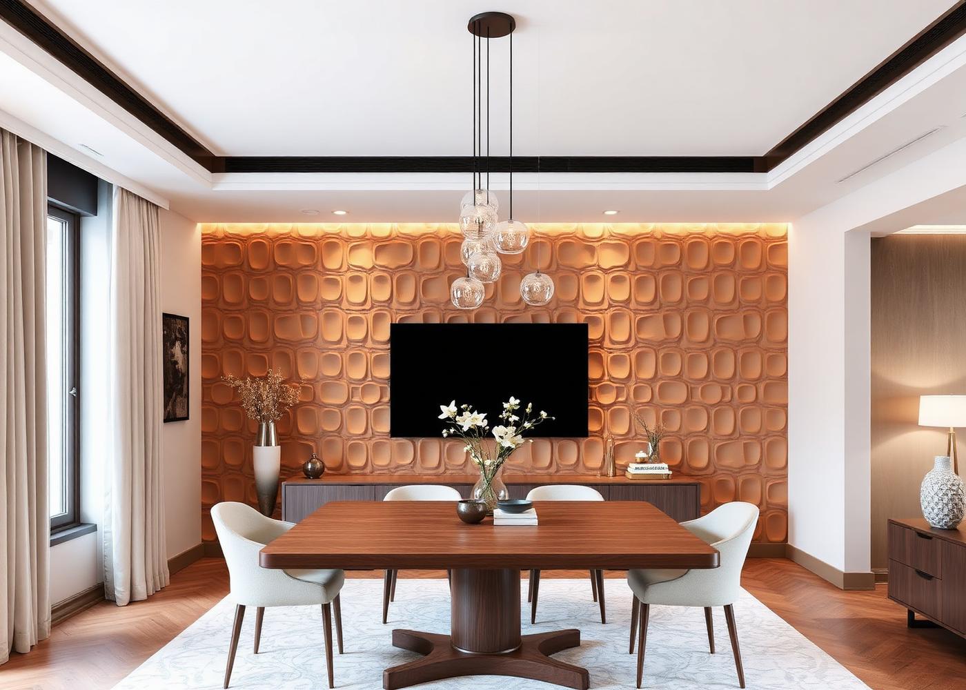 Dining styled with Jyothi panels